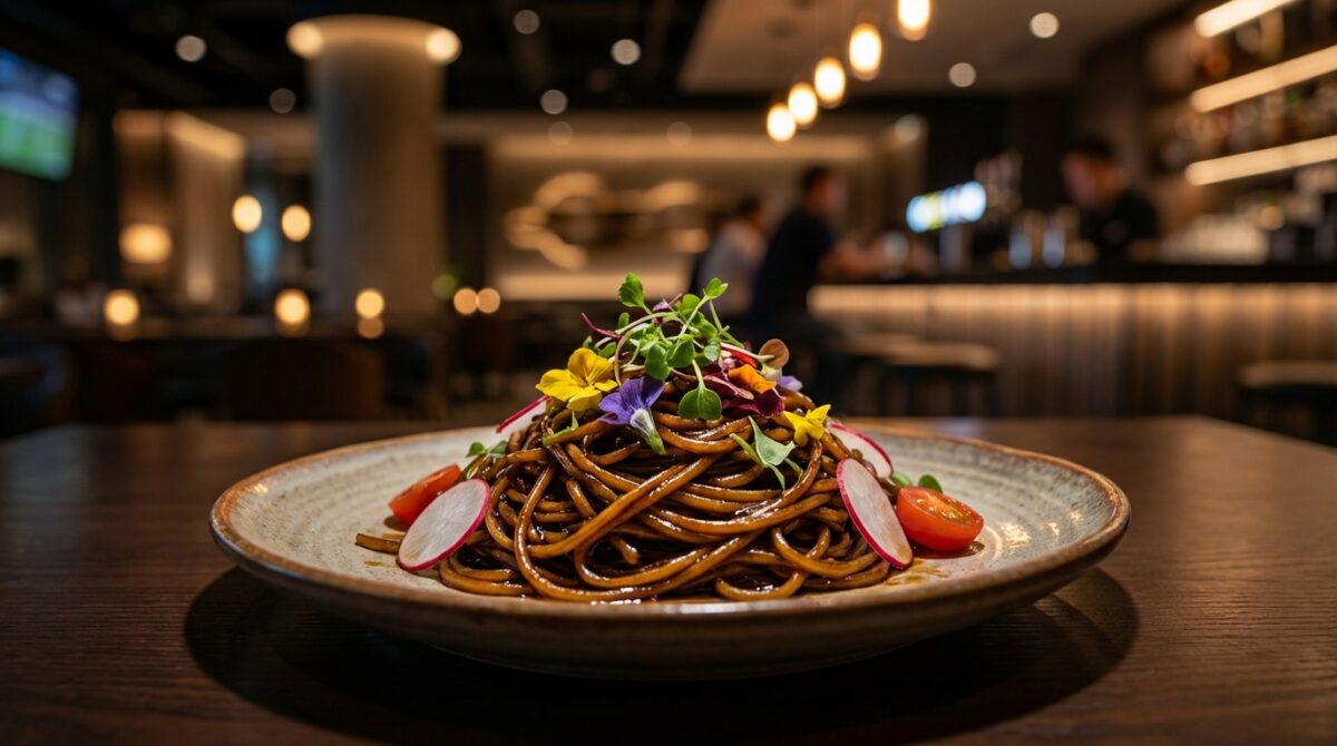 Deliziosi spaghetti soia per un pasto leggero ed esotico deliziosi spaghetti soia