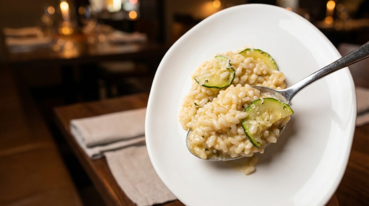 Risotto alle zucchine fresche