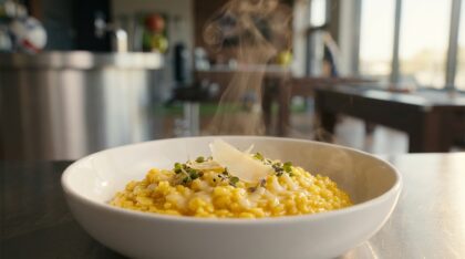 Risotto cremoso allo zafferano