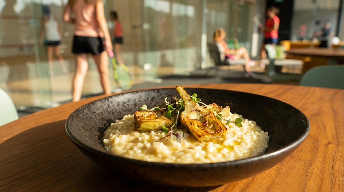 Risotto con carciofi freschi