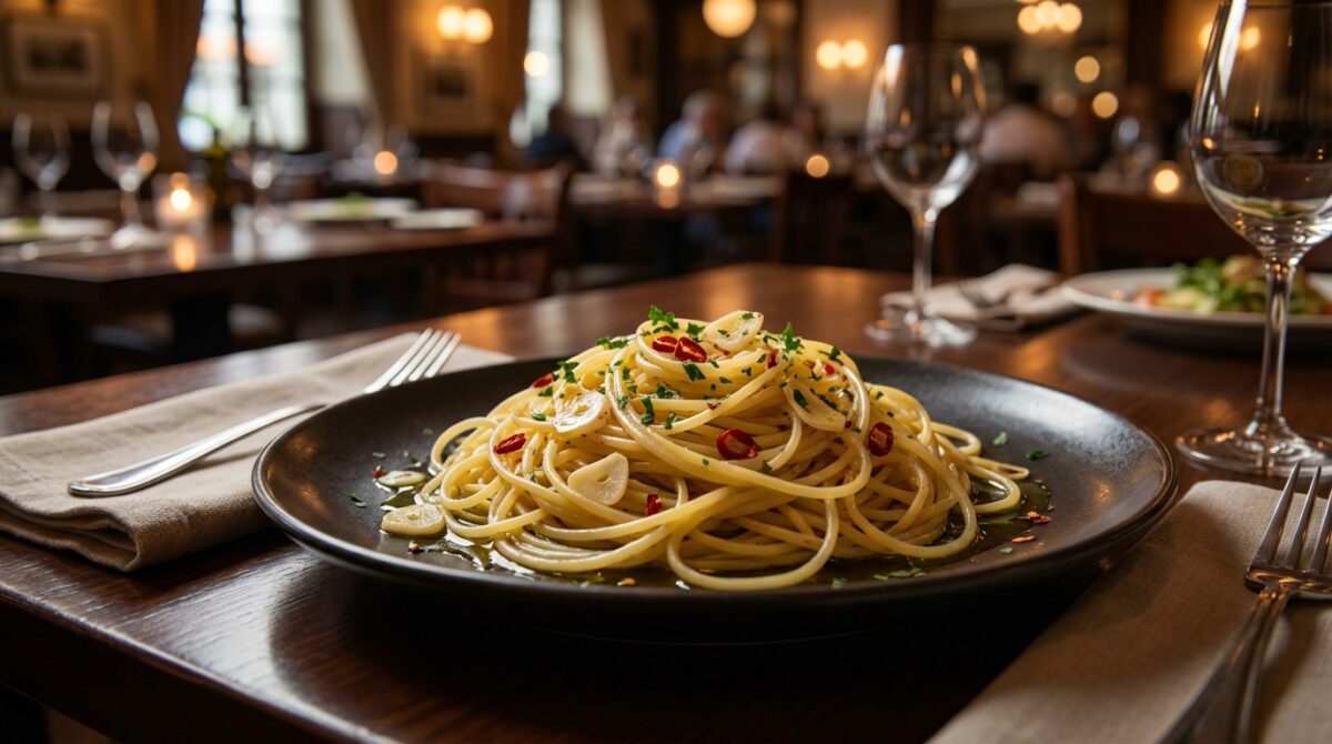 Spaghetti profumo aglio: un classico italiano piccante spaghetti profumo aglio